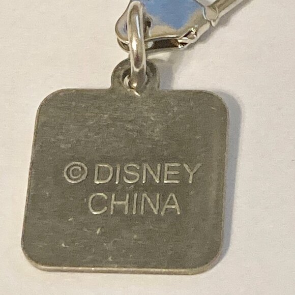 Vintage Disney Minnie Mouse Zipper Pull Purse Charm Signed Charm Pink Bow Enamel - Picture 6 of 8